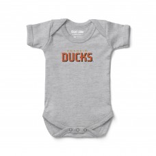 Малышам Anaheim Ducks Chad & Jake Heather Gray Wordmark Bodysuit