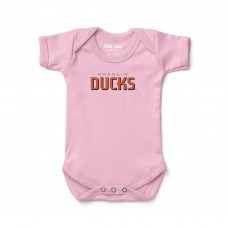 Малышам Anaheim Ducks Chad & Jake Pink Wordmark Bodysuit