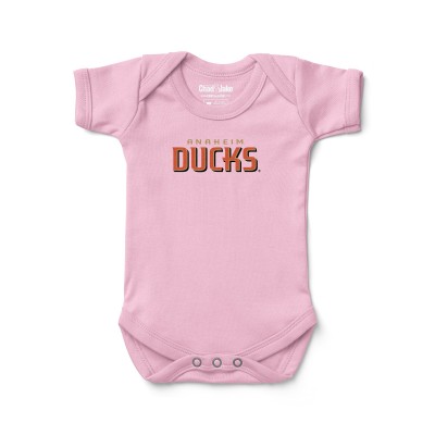 Малышам Anaheim Ducks Chad & Jake Pink Wordmark Bodysuit