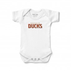 Малышам Anaheim Ducks Chad & Jake White Wordmark Bodysuit