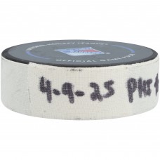 Jakob Pelletier Philadelphia Flyers Fanatics Authentic Game-Used Goal Puck vs. New York Rangers on April 9, 2025 Jakob Pelletier Philadelphia Flyers Fanatics Authentic Game-Used Goal Puck vs. New York Rangers on April 9, 2025