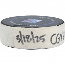 Nazem Kadri Calgary Flames Fanatics Authentic Game-Used Goal Puck vs. New York Rangers on March 18, 2025