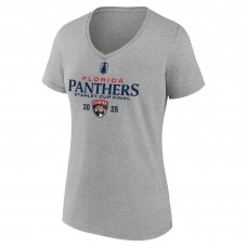 Футболка Женская Florida Panthers Fanatics Heather Gray 2025 Stanley Cup Final Roster V-Neck Футболка Женская Florida Panthers Fanatics Heather Gray 2025 Stanley Cup Final Roster V-Neck