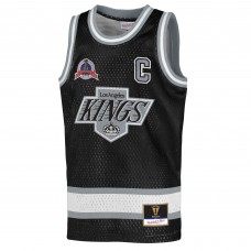 Подростковая Los Angeles Kings Wayne Gretzky Mitchell & Ness Black Maxxed Out Fashion Basketball Jersey