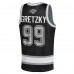 Подростковая Los Angeles Kings Wayne Gretzky Mitchell & Ness Black Maxxed Out Fashion Basketball Jersey