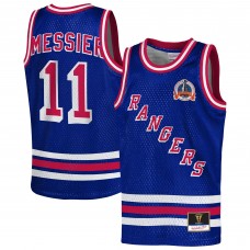 Подростковая New York Rangers Mark Messier Mitchell & Ness Blue Maxxed Out Fashion Basketball Jersey