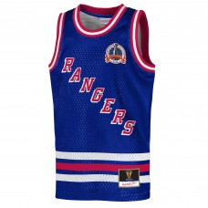 Подростковая New York Rangers Mark Messier Mitchell & Ness Blue Maxxed Out Fashion Basketball Jersey