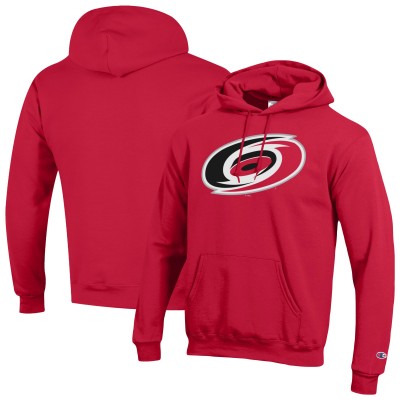 Carolina Hurricanes Champion Red Primary Logo 1-Hit Pullover Hoodie