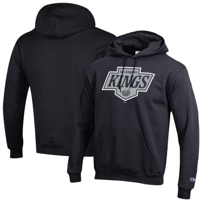 Los Angeles Kings Champion Black Primary Logo 1-Hit Pullover Hoodie