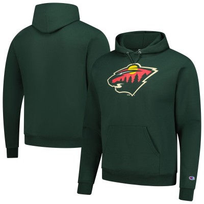 Толстовка Minnesota Wild Champion Green Primary Logo 1-Hit