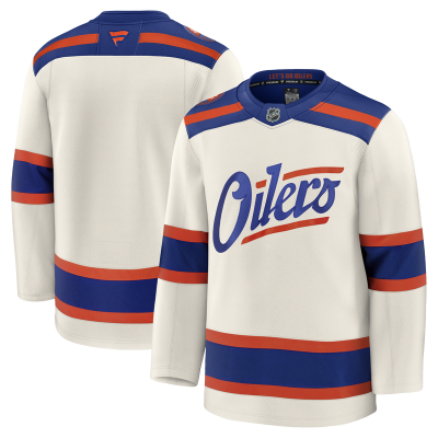 Edmonton Oilers Fanatics Light Beige Alternate Premium Jersey