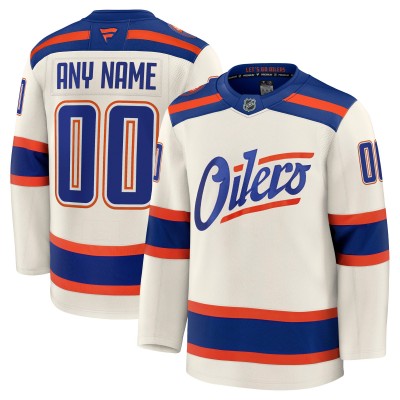 Именная джерси Edmonton Oilers Fanatics Light Beige Alternate Premium