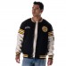 Unisex Boston Bruins The Wild Collective Black Drop Shoulder Full-Snap Varsity Jacket