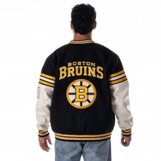 Unisex Boston Bruins The Wild Collective Black Drop Shoulder Full-Snap Varsity Jacket Unisex Boston Bruins The Wild Collective Black Drop Shoulder Full-Snap Varsity Jacket