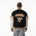 Unisex Pittsburgh Penguins The Wild Collective Black Drop Shoulder Full-Snap Varsity Jacket