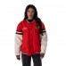 Unisex Chicago Blackhawks The Wild Collective Red Drop Shoulder Full-Snap Varsity Jacket