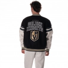 Unisex Vegas Golden Knights The Wild Collective Black Drop Shoulder Full-Snap Varsity Jacket