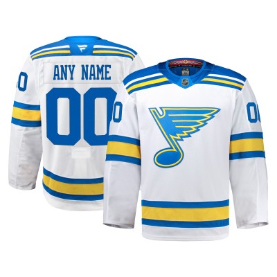 St. Louis Blues Fanatics White Away Authentic Pro Custom Jersey
