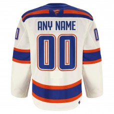 Edmonton Oilers Fanatics Light Beige Alternate Authentic Pro Custom Jersey