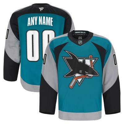 San Jose Sharks Fanatics Teal Alternate Authentic Pro Custom Jersey
