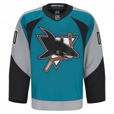 San Jose Sharks Fanatics Teal Alternate Authentic Pro Custom Jersey