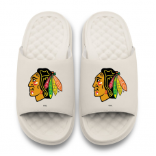 Подростковая Chicago Blackhawks ISlide Cream Primary Motive Slide Sandals