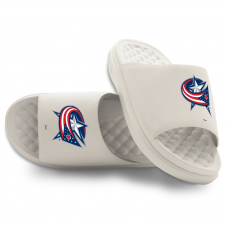Подростковая Columbus Blue Jackets ISlide Cream Primary Motive Slide Sandals