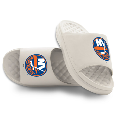 Подростковая New York Islanders ISlide Cream Primary Motive Slide Sandals