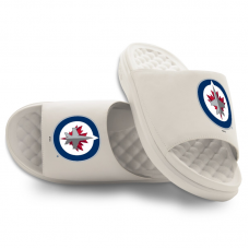 Подростковая Winnipeg Jets ISlide Cream Primary Motive Slide Sandals