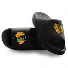 Подростковая Chicago Blackhawks ISlide Black Primary Motive Slide Sandals