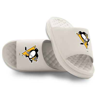 Подростковая Pittsburgh Penguins ISlide Cream Primary Motive Slide Sandals