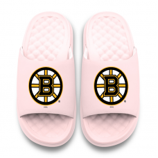 Youth Boston Bruins ISlide Pink Primary Motive Slide Sandals