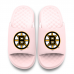 Youth Boston Bruins ISlide Pink Primary Motive Slide Sandals
