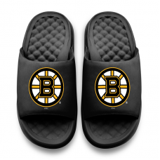 Youth Boston Bruins ISlide Black Primary Motive Slide Sandals