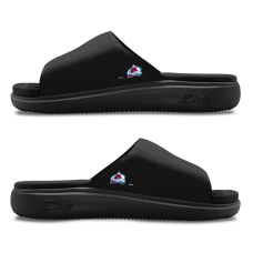 Unisex Colorado Avalanche ISlide Black Minimalistic Motive Slide Sandals Unisex Colorado Avalanche ISlide Black Minimalistic Motive Slide Sandals