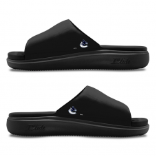 Unisex Vancouver Canucks ISlide Black Minimalistic Motive Slide Sandals