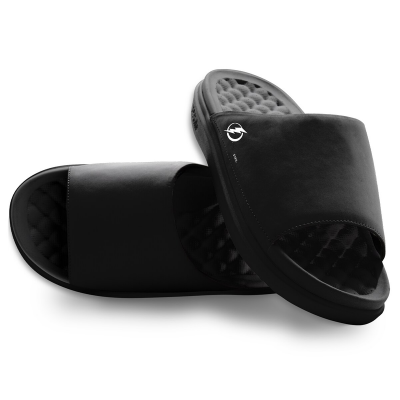 Unisex Tampa Bay Lightning ISlide Black Minimalistic Motive Slide Sandals