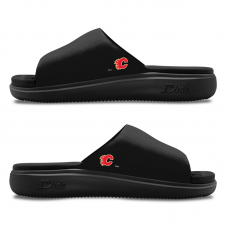 Unisex Calgary Flames ISlide Black Minimalistic Motive Slide Sandals