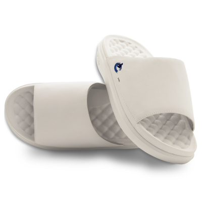 Unisex Vancouver Canucks ISlide Cream Minimalistic Motive Slide Sandals