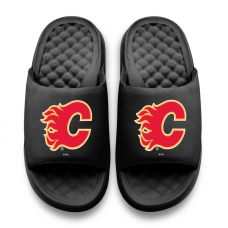 Unisex Calgary Flames ISlide Black Primary Motive Slide Sandals