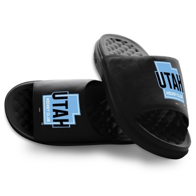 Unisex Utah Hockey Club ISlide Black Primary Motive Slide Sandals