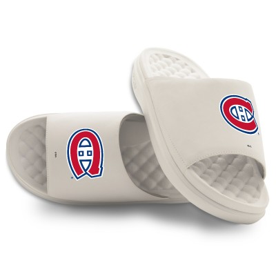 Unisex Montreal Canadiens ISlide Cream Primary Motive Slide Sandals