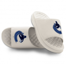 Unisex Vancouver Canucks ISlide Cream Primary Motive Slide Sandals