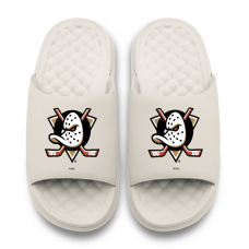 Unisex Anaheim Ducks ISlide Cream Primary Motive Slide Sandals