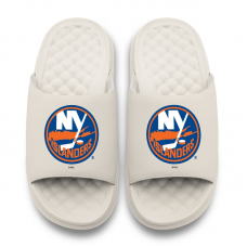 Unisex New York Islanders ISlide Cream Primary Motive Slide Sandals Unisex New York Islanders ISlide Cream Primary Motive Slide Sandals