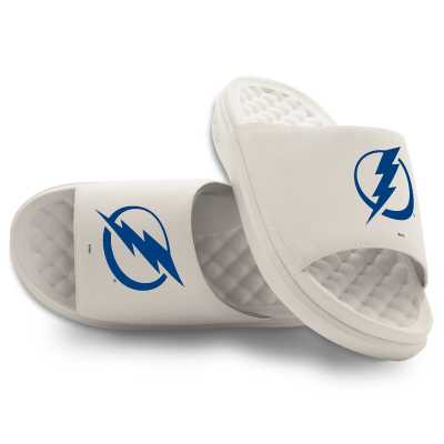 Unisex Tampa Bay Lightning ISlide Cream Primary Motive Slide Sandals