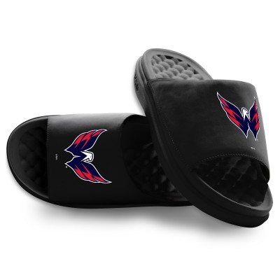 Unisex Washington Capitals ISlide Black Primary Motive Slide Sandals