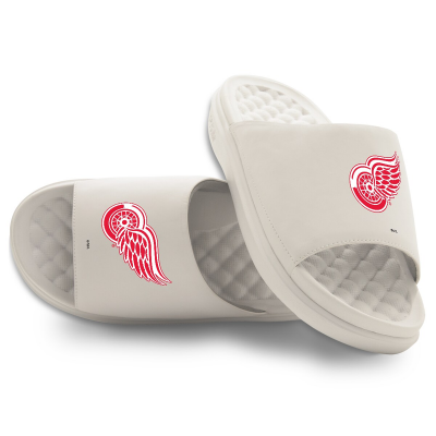 Unisex Detroit Red Wings ISlide Cream Primary Motive Slide Sandals