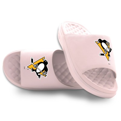 Unisex Pittsburgh Penguins ISlide Pink Primary Motive Slide Sandals