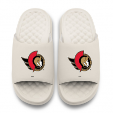 Unisex Ottawa Senators ISlide Cream Primary Motive Slide Sandals
